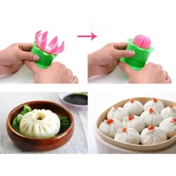 Köksformar-2PCS Manuell Dumpling Form Ångad Fylld Bullform DIY Bakverk Pajform för Kök Matlagningsverktyg