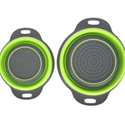 2PCS Rund Infällbar Hopfällbar Avloppskorg Fruktkorg Multifunktionell Kök Plast Bassäng