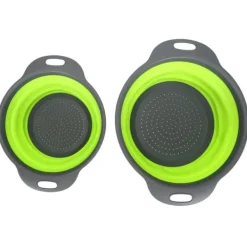 2PCS Rund Infällbar Hopfällbar Avloppskorg Fruktkorg Multifunktionell Kök Plast Bassäng