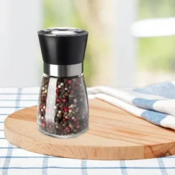 Kryddkvarnar-Peppar- och saltkvarn i glas, 13 cm