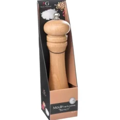 Kryddkvarnar-Peppar/saltkvarn - 5five - Manuell - Naturligt trä - Rostfritt stål - 20,5 cm