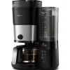 Philips Kaffemaskiner & Espresso-All-in-1 Brew HD7888 Kaffebryggare med kvarn, Droppande kaffebryggare, 1,25 l, Kaffebönor, Inbyggd kvarn, 1000 W, Svart, Silver