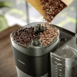 Kaffemaskiner & Espresso-Philips Home HD7900/01 Kaffebryggare Svart, Silver Kapacitet Koppar=10 med kvarn, Timerfunktion, Varmhållningsfunktion