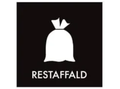 Tillbehör Till Avfallshantering-Pictogram L120xW120mm Restavfall, 1 st