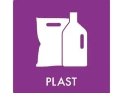 Tillbehör Till Avfallshantering-Piktogram, plast, 12x12, lilla