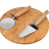 Pizzabräda + spatel + kniv BAMBUTALLRIK