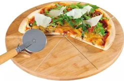 Pizzabräda + spatel + kniv BAMBUTALLRIK