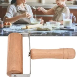 Kavlar-Pizzarulle Multifunktionell finpolering Jämnare ytor Praktisk träbakelse Pizzarulle för hemkakaaffär
