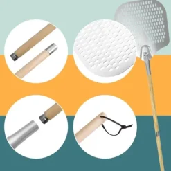 Pizzaspade, 3x132x30,5 cm, Silver, Naturlig