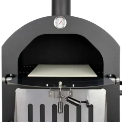 Grillar-Pizzaugn med Regnskydd och 30 cm Pizzaspade Utomhusugn Stenugnsbakning Pizzasten Pizzaskärare Grillning Pizza 2 Hjul och Handtag Portabel Utomhusbruk | CDON