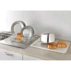 Diskställ & Torkställ-Plastbelagd tråddiskavlopp + Germatex bricka