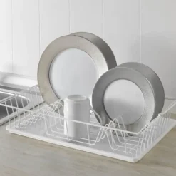 Diskställ & Torkställ-Plastbelagd tråddiskavlopp + Germatex bricka