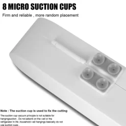 Plastfolie Aluminiumfolie Dispenser med Sugkoppar för Köket Vit