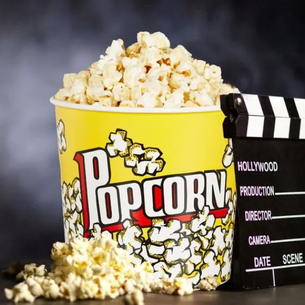 Popcornmaskiner-Popcornhink Set, 17,5x18 cm, Gul