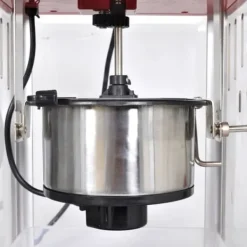 Popcornmaskiner-Popcornmaskin med omrörningssystem - Perfekt för fest | Storlek: 2,5 OZ | Färg: Rostfritt stål