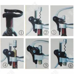 Korkskruvar-Öppnare - Metall - Korkskruv med Spak - 3 Delar - Idealisk för Vin, Champagne, Öl