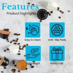 Kaffemaskiner & Espresso-Praktisk Förvaringslåda i plast för kaffekapslar i svart - Kompatibel med Nespresso-kapslar Låda