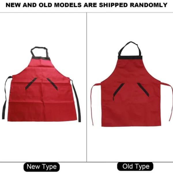Förkläden-Praktiskt Damförkläde Herrklänning För Hemkök Restaurang Matlagning Kock Röd