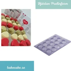 Köksformar-Pralinform Hjärta Chokladform - Porto Formas 104