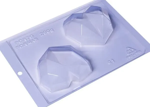 Gelatinformar-Pralinform Hjärta Diamant - Porto Formas 01 - Special 3 Part Mold