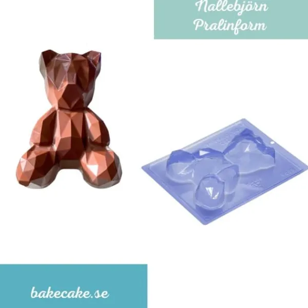 Gelatinformar-Pralinform Nallebjörn Chokladform - Porto Formas 1202 - Special 3 Part Mold