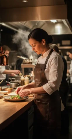 Förkläden-PREMIUM SKINNFÖRKLÄDE GRILL / BBQ / BARISTA / KOCK / FRISÖR FÖRKLÄDE BRUN VINTAGE