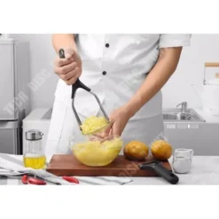 Pressa puré - Inox - Professionell - Plasthandtag - Kökstillbehör - Hållbar