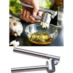 Vitlökspressar-Pressade - Heavy Duty Deluxe - Rostfritt stål - 16 cm - Avtagbar - Lätt att rengöra