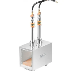 Gasbrännare-Propanässja, 2-brännare fyrkantig rostfri, stor kapacitet, metallsmide