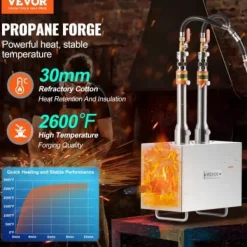 Gasbrännare-Propanässja, 2-brännare fyrkantig rostfri, stor kapacitet, metallsmide