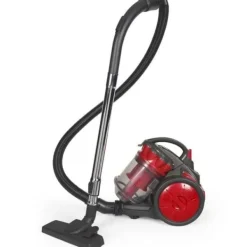 Golvdammsugare-Påslös multicyklondammsugare - LIVOO - DOH136R - 700 W - 16 kPa - 78 dB - 3 L - Tvättbart filter - Röd / Grå