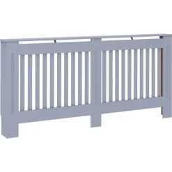 vidaXL Elpannor & Värmepannor-Radiatorlock 2 pcs Grå 172 x 19 x 81,5 cm Konstruerat trä