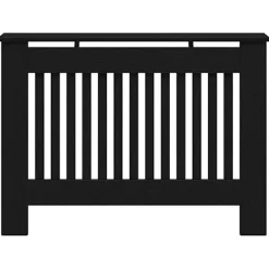 vidaXL Elpannor & Värmepannor-Radiatorlock Svart Ek 112 x 19 x 81,5 cm Konstruerat trä