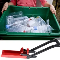 Burkkrossare-Red Steel Can Crusher - 500ML flaskåtervinningsverktyg med öppnare