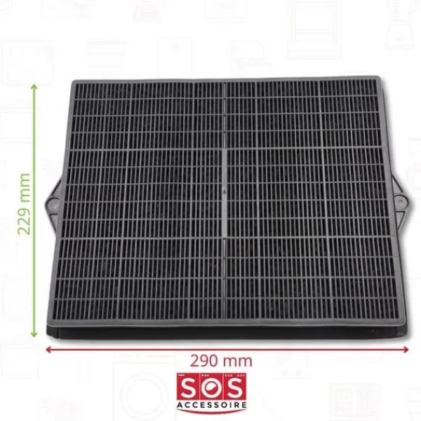 Whirlpool Köksfläktar-Rektangulärt kolfilter typ 160 (DKF41) (individuellt) för Hood A