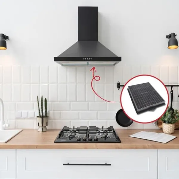 Whirlpool Köksfläktar-Rektangulärt kolfilter typ 160 (DKF41) (individuellt) för Hood A