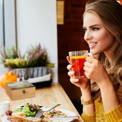 Förvaringsburkar-Relaxdays Bamboo Tea Box, Box, 72 tepåsar, Lock, 6 fack, HxBxD: 9,5 x 22 x 18,5 cm, Natural