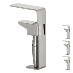 Dukclips & -Vikter-Relaxdays Bordsdukklämma, set av 4, justerbar, för tjocka bord, rostfritt stål, upp till en tjocklek av 4,2 cm, silverfärgad