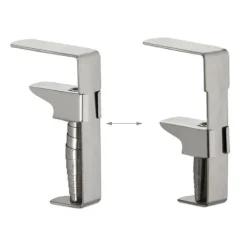 Dukclips & -Vikter-Relaxdays Bordsdukklämma, set av 4, justerbar, för tjocka bord, rostfritt stål, upp till en tjocklek av 4,2 cm, silverfärgad