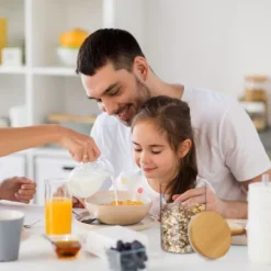 Förvaringsburkar-Relaxdays Glasförvaringslådor, set om 3, storlekar 500, 700, 1000 ml, pasta, ris, flingor, kaffe, D 9,5 cm, bambu