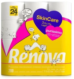 Toalettpapper-Renova Hudvård Purissimo 24R Toalettpapper