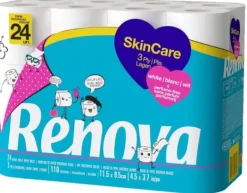 Renova Hudvård Vit 24R Toalettpapper