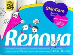 Renova Hudvård Vit 24R Toalettpapper