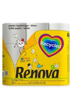 Toalettpapper-Renova Recycled 9R Toalettpapper