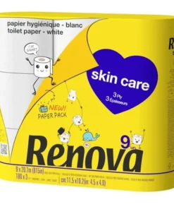Toalettpapper-Renova Skin Care 9R Toalettpapper