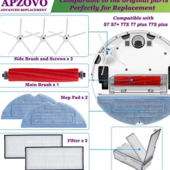 Dammsugartillbehör-Reservdelar till Roborock S7/S7 Plus/T7/T7 Plus/T7s/T7s Plus 9 delar