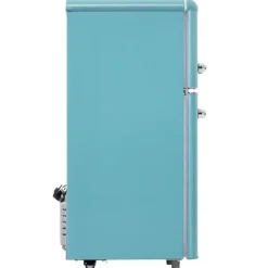 Kombinerad Kyl- & Frys-Retro-Kylskåp, Dubbeldörr, 72L kyl, 21L frys, 120 kWh/år, LED-ljus, Flera färger, Energieklass E