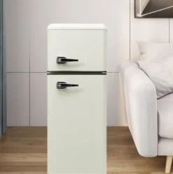 Kombinerad Kyl- & Frys-Retro-Kylskåp, Kombinerad kyl och frys, 105.5 cm, 92L, 28L frys, 116 kWh/år