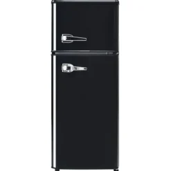 Retro-Kylskåp, Kombinerad kyl och frys, 105.5 cm, 92L, 28L frys, Energieklass D