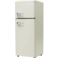 Retro-Kylskåp, Kombinerad kyl och frys, 105.5 cm, 92L, 28L frys, 116 kWh/år